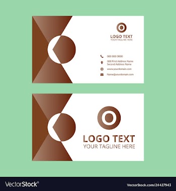 Brown awesome nice business card vector image