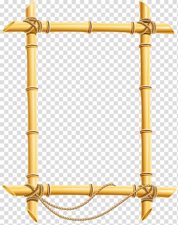 Brown bamboo border, Bamboo Frames Borders and Frames, album templates transparent background PNG clipart