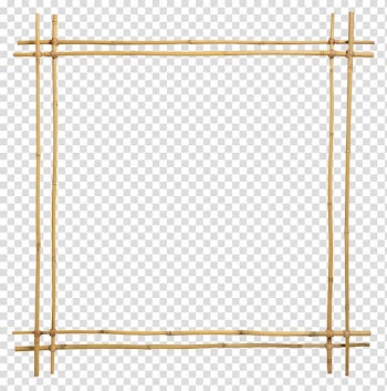 Brown bamboo frame border, Bamboo frame Stairs, Japanese decorative hand-painted cartoon,Bamboo Border transparent background PNG clipart