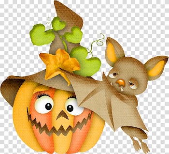 Brown bat illustration, Halloween Pumpkin Holiday Drawing , pumpkin transparent background PNG clipart