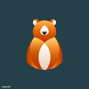 Brown bear geometrical animal design vector | Free stock vector - 520836