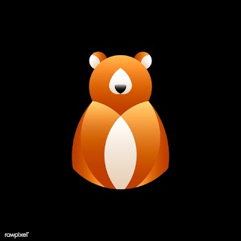 Brown bear geometrical animal design vector | Free stock vector - 520847