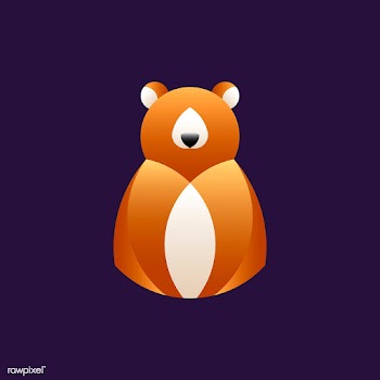Brown bear geometrical animal design vector | Free stock vector - 520848