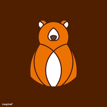 Brown bear geometrical animal vector | Free stock vector - 520863