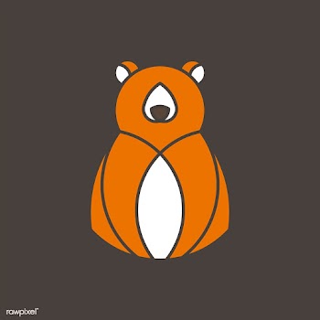 Brown bear geometrical animal vector | Free stock vector - 520878