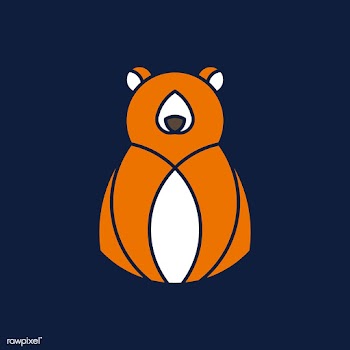 Brown bear geometrical animal vector | Free stock vector - 520880