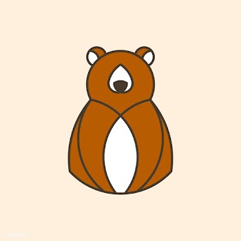 Brown bear geometrical animal vector | Free stock vector - 520905