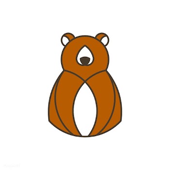 Brown bear geometrical animal vector | Free stock vector - 520907