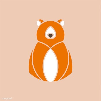 Brown bear geometrical animal vector | Free stock vector - 520915