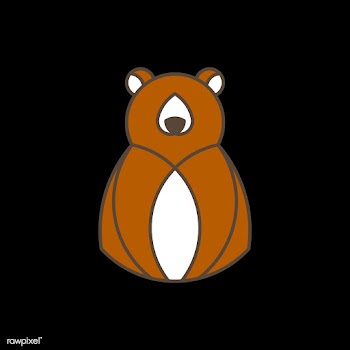 Brown bear geometrical animal vector | Free stock vector - 520966