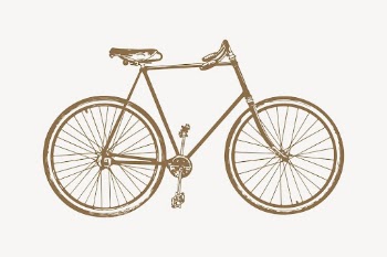 Brown bicycle collage element, vehicle | Free Vector Illustration - rawpixel
