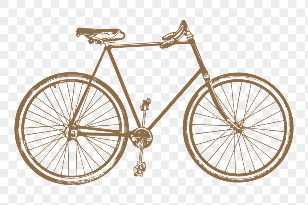 Brown bicycle png sticker, vehicle | Free PNG Illustration - rawpixel