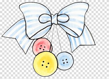 Brown Blue frame , Bow buttons transparent background PNG clipart