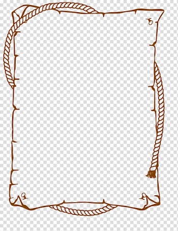 Brown boarder illustration, , rope frame transparent background PNG clipart