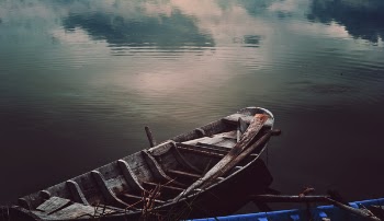 Brown Boat on Sea