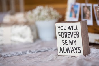 Brown Box Decor With You Will Forever Be My Always Text
