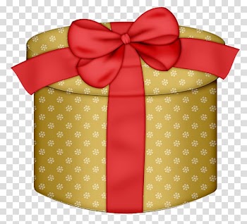 Brown box, Gift wrapping Box , Yellow Round Gift Box with Red Bow transparent background PNG clipart
