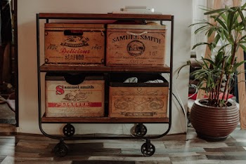 Brown Boxes on Cart