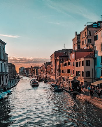 Brown Buildings and River