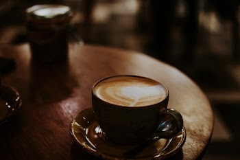 Brown Ceramic Teacup With Coffee