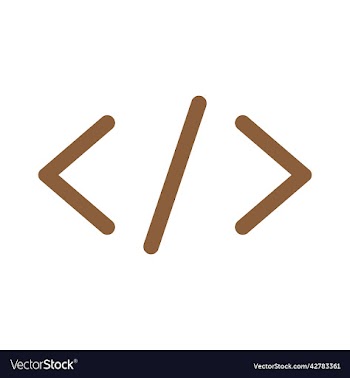 brown code line art icon