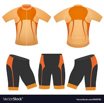Brown colors cyclist vector image