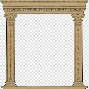Brown column , frame , door transparent background PNG clipart