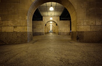 Brown Concrete Arch Wall