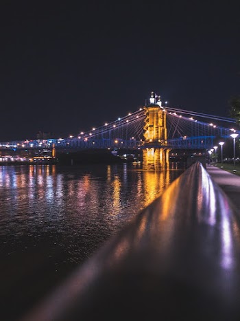 Brown Concrete Bridge during Nighttime