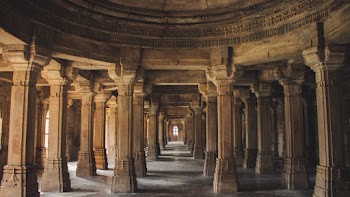 Brown Concrete Columns