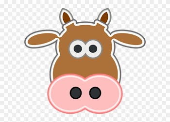 Brown Cow Head Clipart