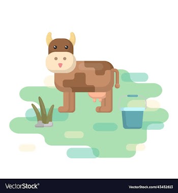 brown cow stood in the middle of the meadow