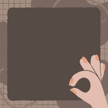 Brown doodle frame background, ok | Free PSD - rawpixel