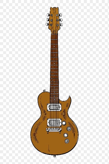 Brown electric guitar png color | Free PNG - rawpixel