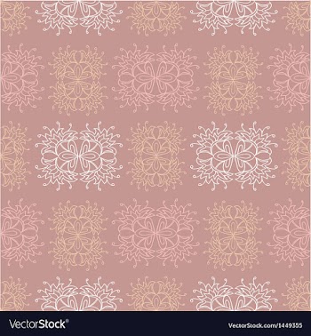 Brown ethnic lace seamless pattern vector image