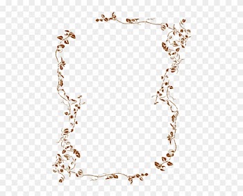 Brown Floral Border Free Png Image - Floral Border Clip Art