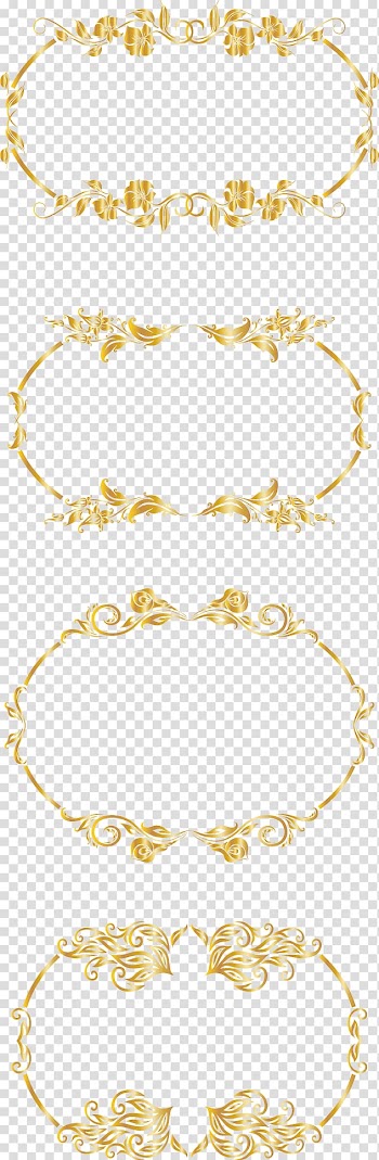 Brown floral border illustration, Ellipse Area Pattern, Gold pattern frame transparent background PNG clipart