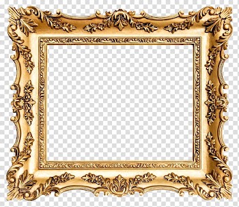 , brown floral emblem frame transparent background PNG clipart