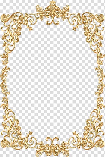 Brown floral frame illustration, Borders and Frames Frames Gold Vintage , gold border transparent background PNG clipart