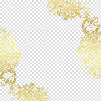 Brown floral frame , Pattern, Gold decorative patterns transparent background PNG clipart