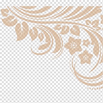 Brown floral illustration, Color Euclidean Computer file, Coffee color winding flower rat material transparent background PNG clipart
