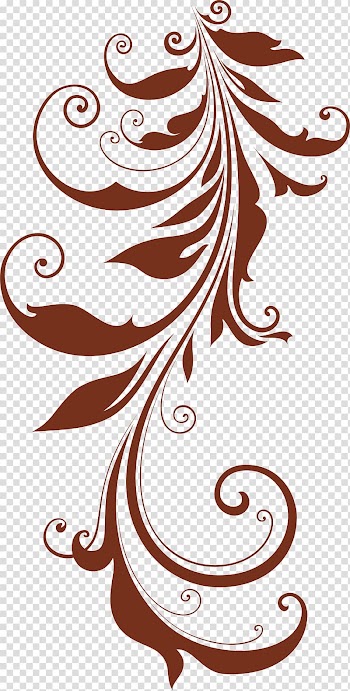 Brown floral illustration, Motif Ornament Pattern, Lace flower transparent background PNG clipart