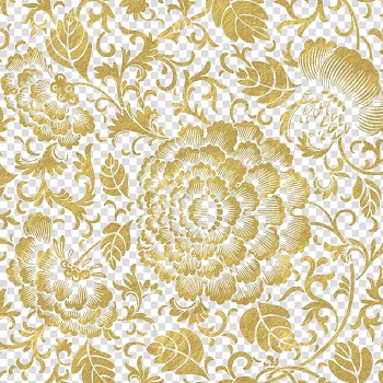 Brown floral , Paper Gold, Golden Flower transparent background PNG clipart