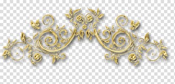 Brown flowers illustration, Graphic design Motif, Gold frame design transparent background PNG clipart