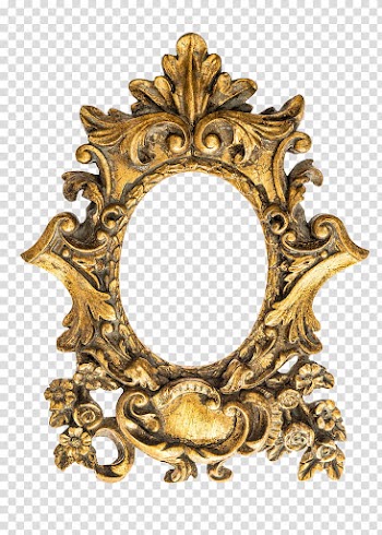 Brown frame transparent background PNG clipart