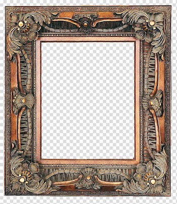 Brown frame transparent background PNG clipart