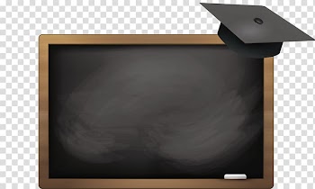 Brown framed chalkboard , Education Doctorate Reading Blackboard, Blackboard and doctor cap transparent background PNG clipart