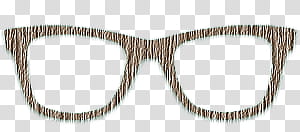 Brown framed eyeglasses illustration transparent background PNG clipart