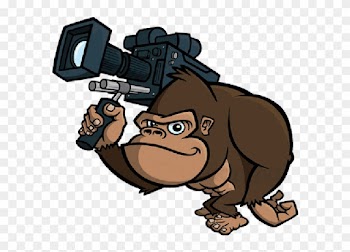 Brown Gorilla Cartoon Clip Art Images - Gorilla Holding A Camera