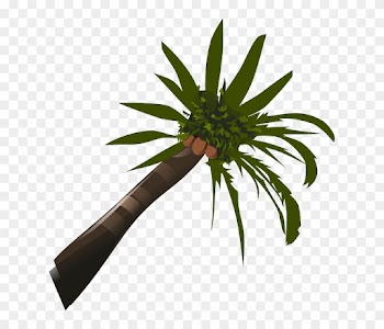 Brown, Green, Food, Palm, Tree, Cartoon, Trees, Plant - Palm Tree Clip Art